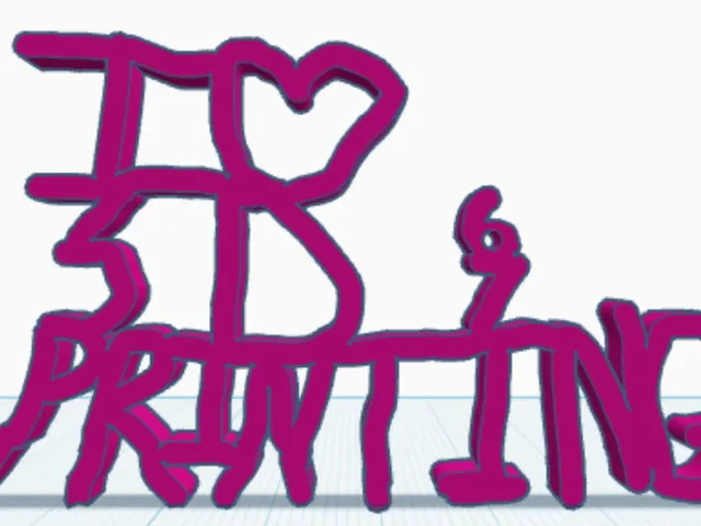 I Love 3D Printing Sign