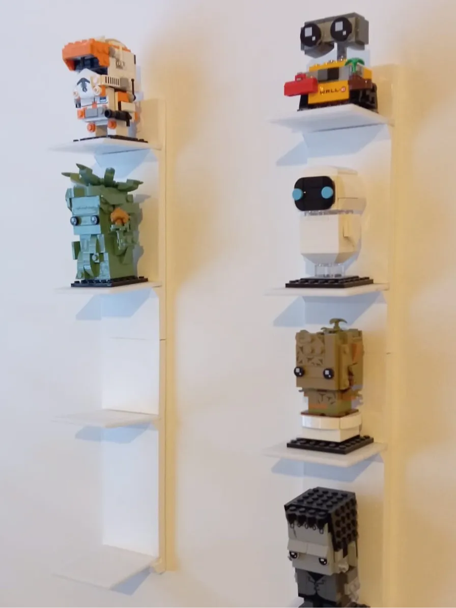 BrickHeads Holder for 4 Figures Wallmount