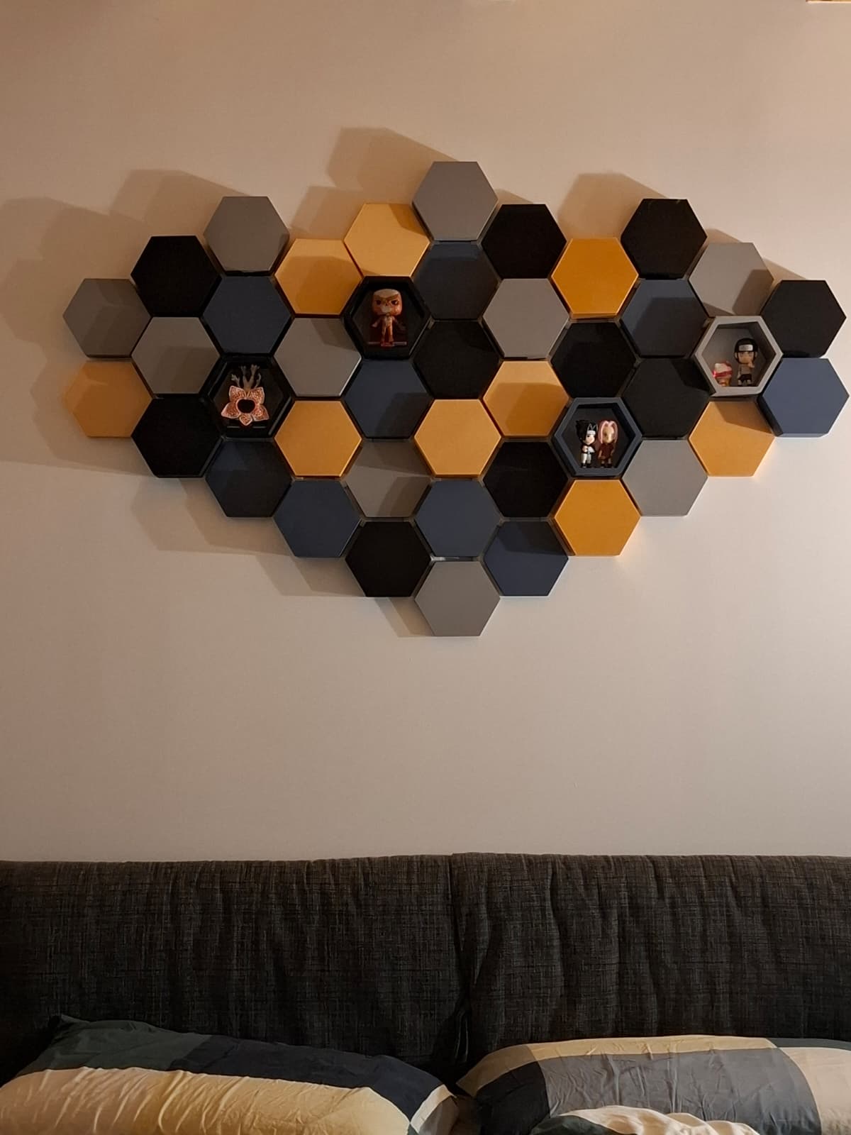 three-dimensional hexagonal wall frame — miniatura 7
