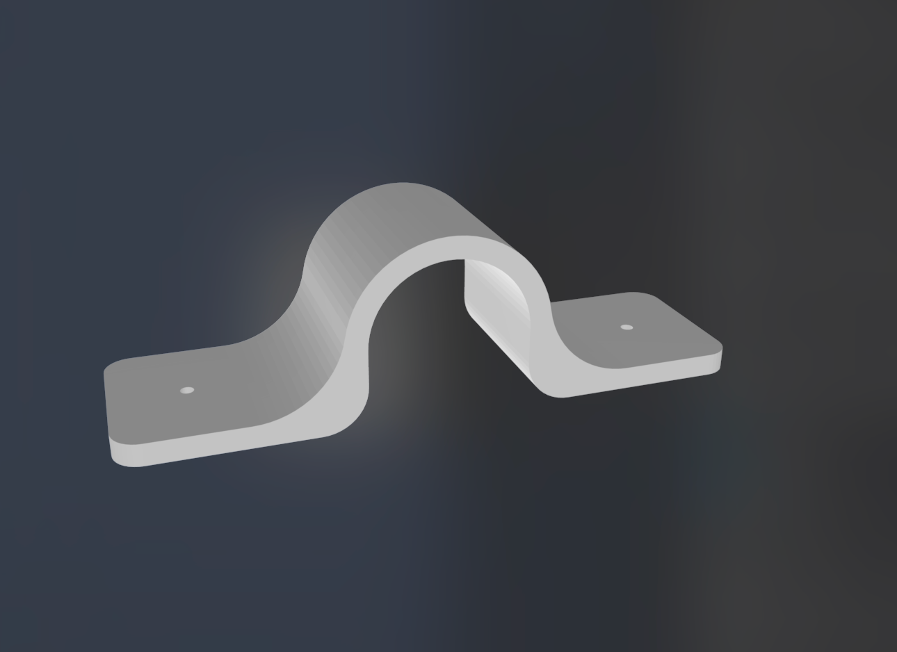.710in/18mm OD U Bracket (Pipe Strap) 3D model