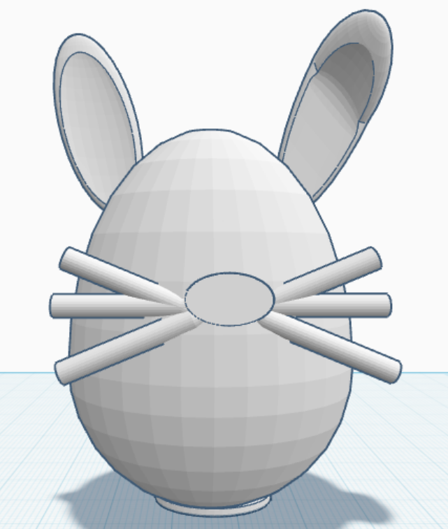 Easter Bunny Egg With Whiskers