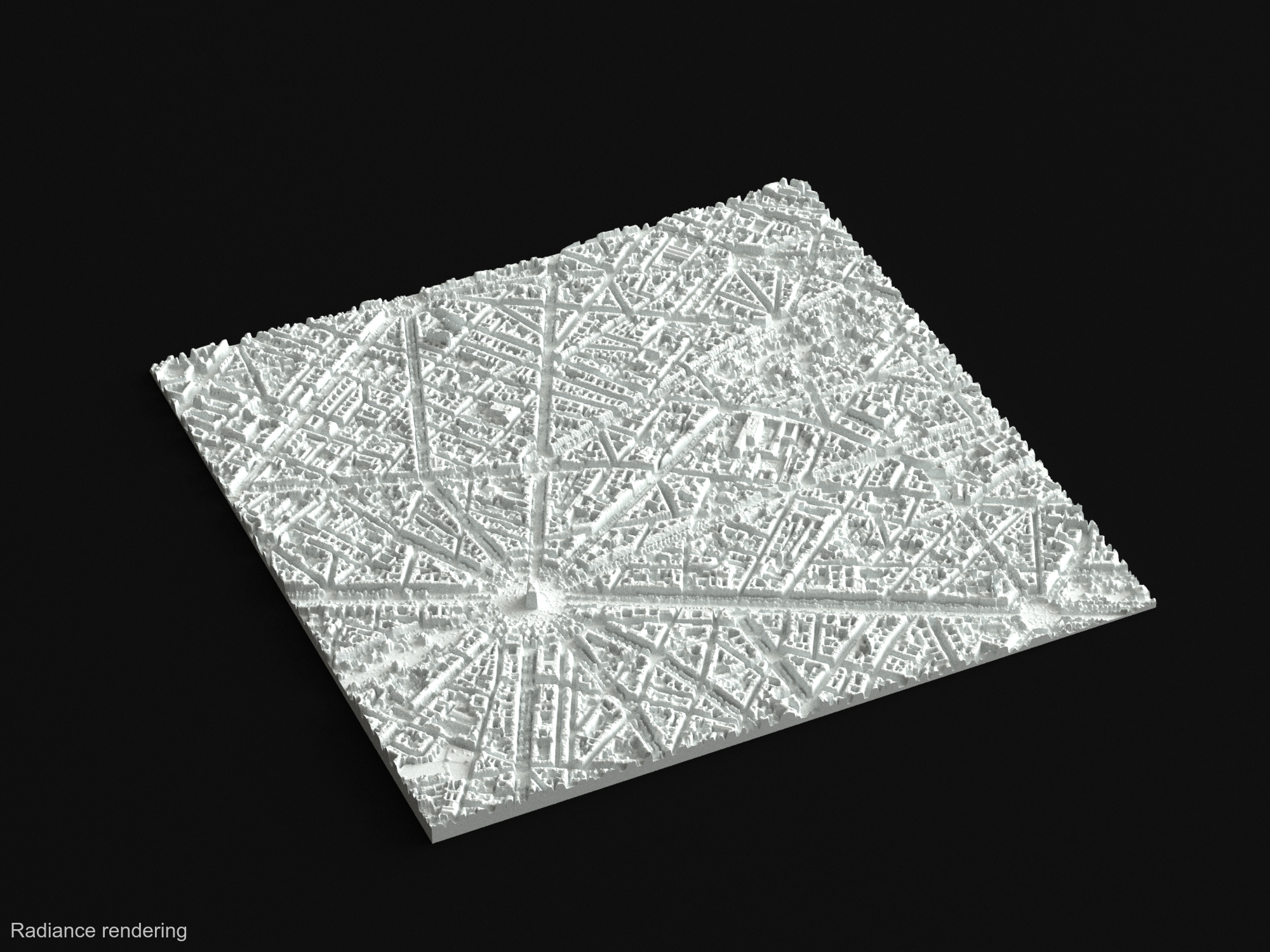 Paris from Lidar - Arc de Triomphe