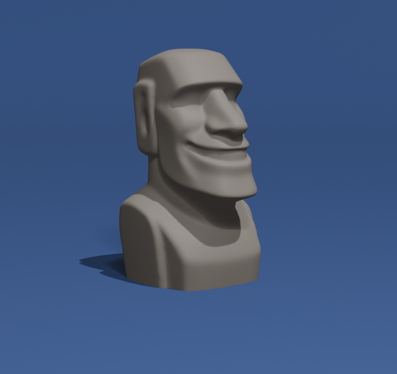 Happy moai (no suppots)