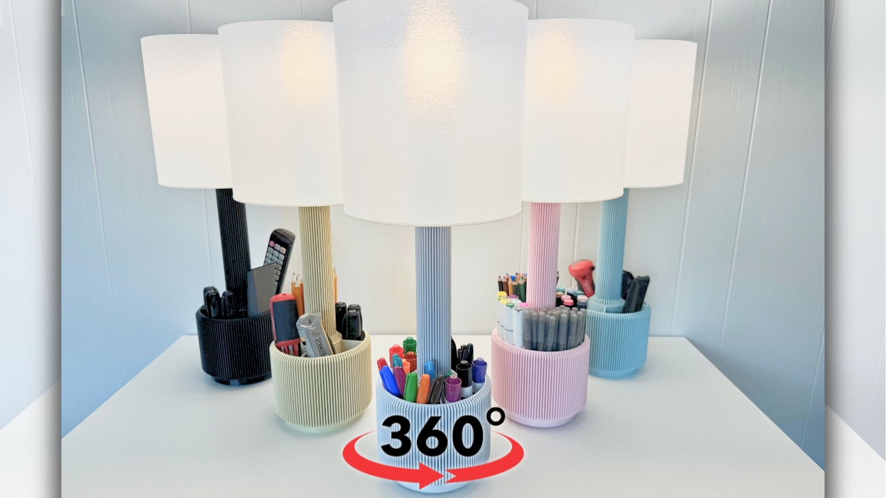 Paralane Rotating Desk Organizer Lamp