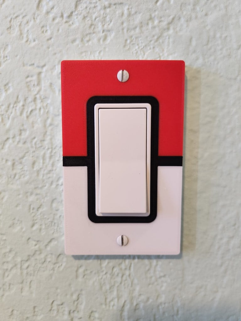 Pokemon Poke Ball Wall Plate for Leviton Decora Style Switch and Outlet