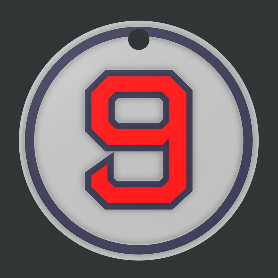 Ted Williams' Number 9 by gleonard3, Download free STL model