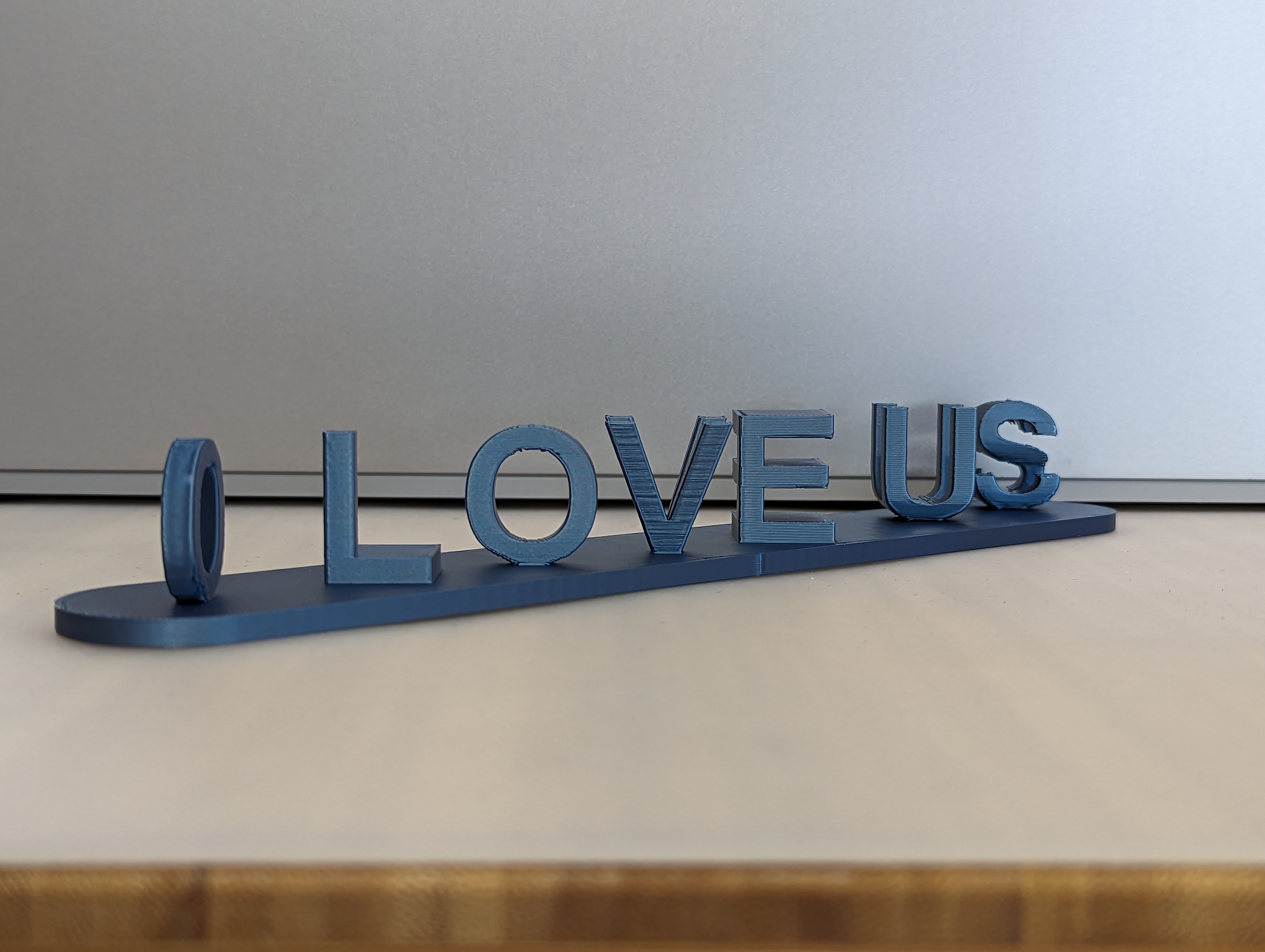 "I Love Us" / "Olive Us" Illusion Plaque