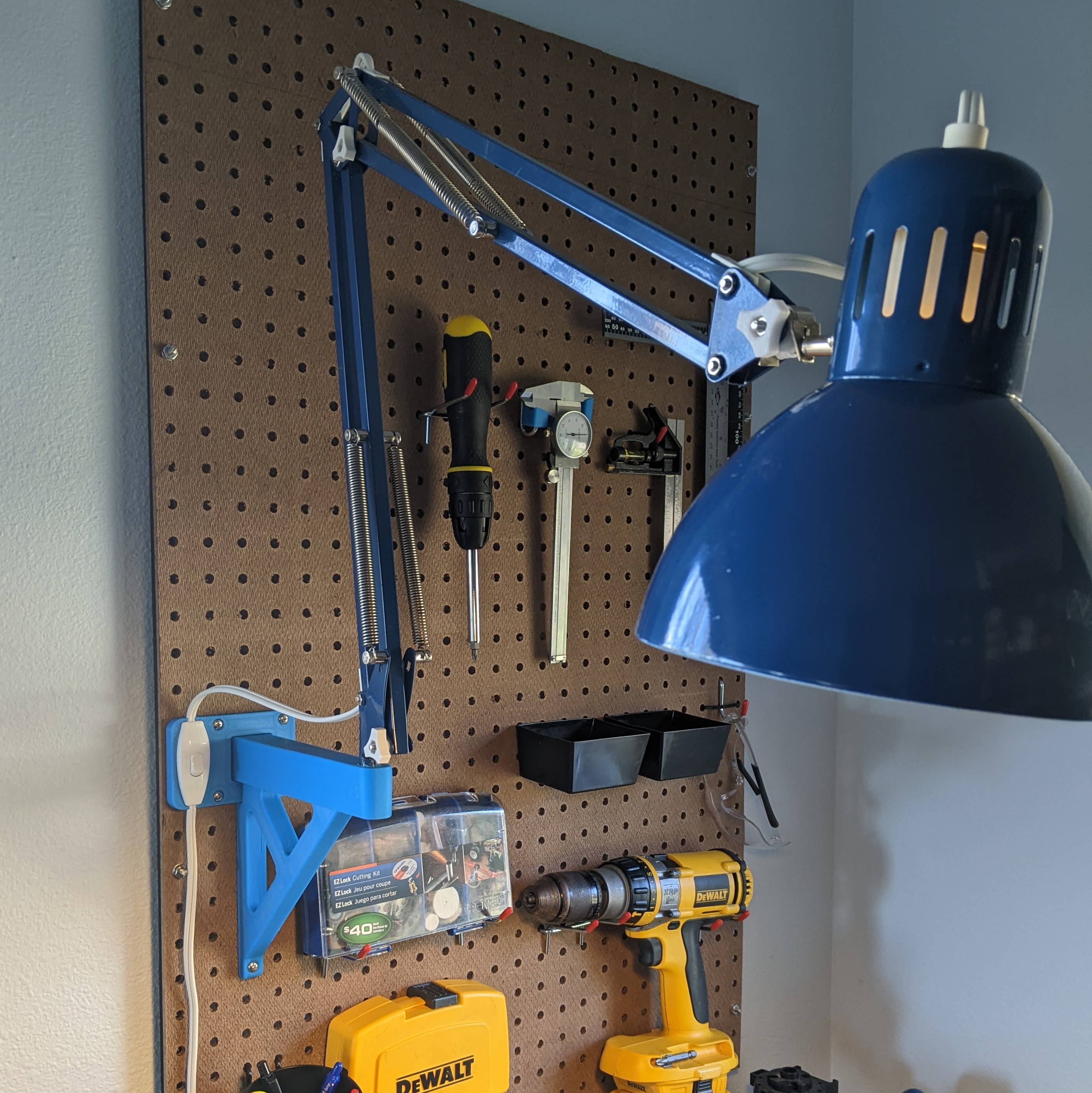 IKEA Tertial Lamp Pegboard Mount by TheCraftyRhombus Download free
