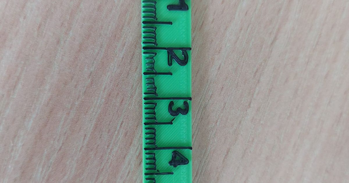 Tiny ruler 6 cm 60 mm (for Americans) by JanisMi | Download free STL ...