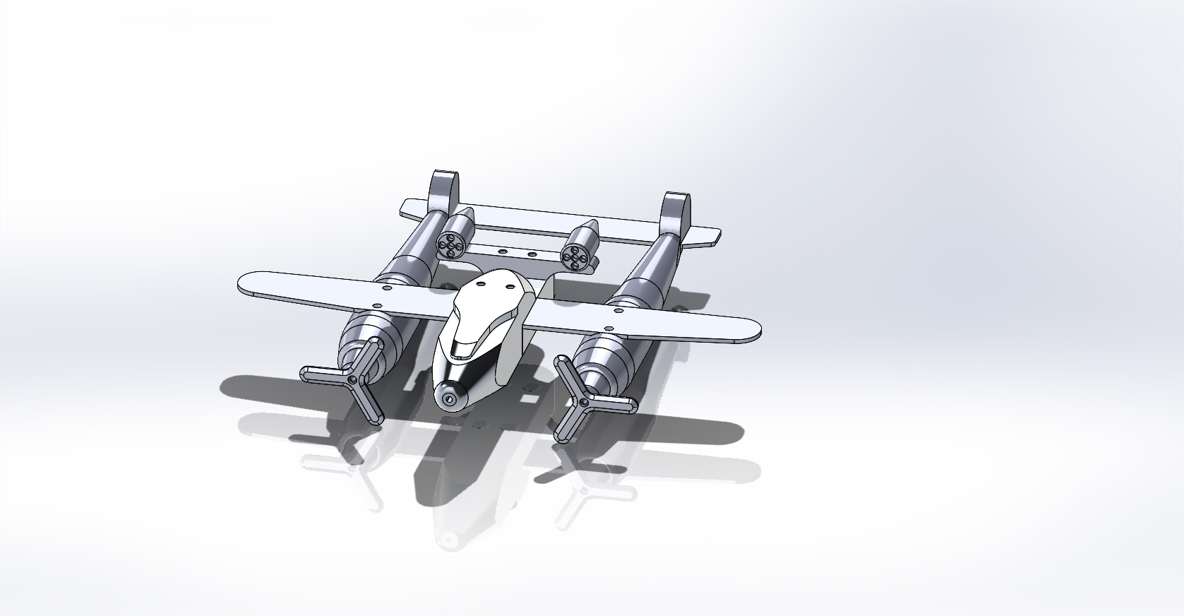 Flugzeug mit Halterung / Airplaine with Stand