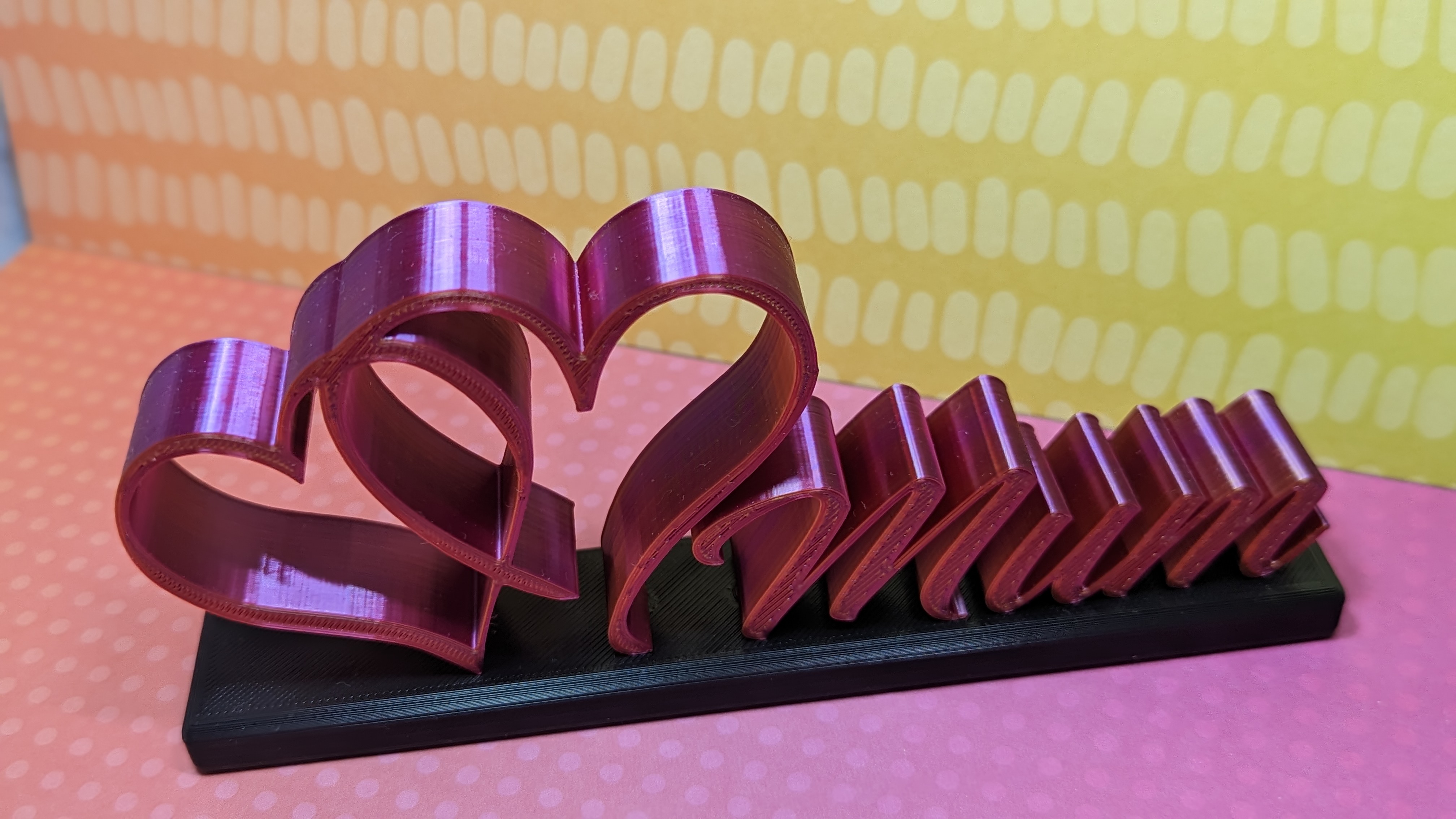 Mum Heart Desk Stand Name