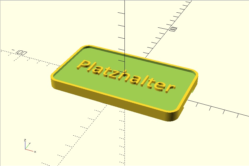 doorplate / nameplate (parametric) - Türschild/Klingelschild (parametrisch)  by Platzhalter, Download free STL model