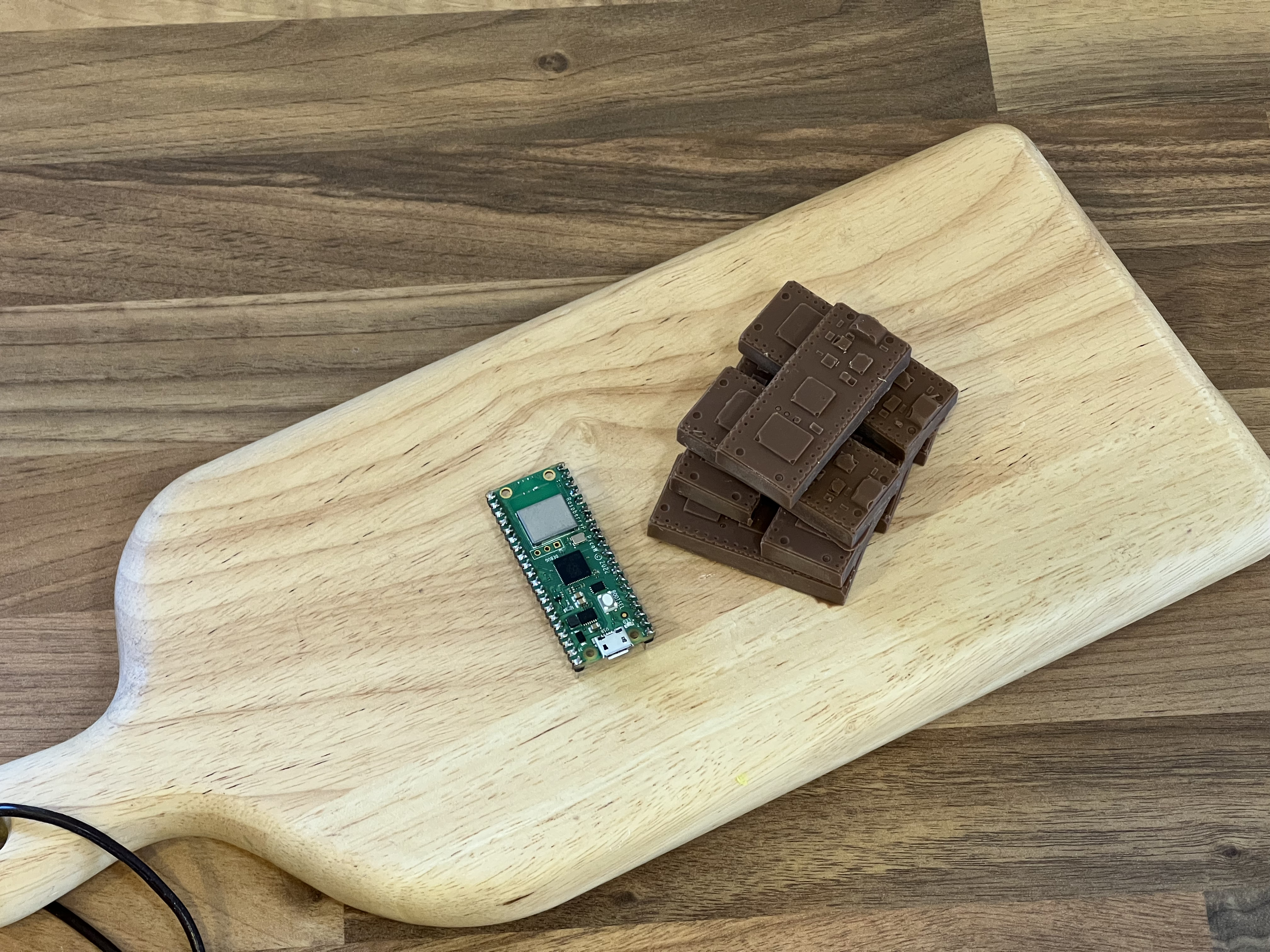 Mould for making Raspberry Pi Pico W chocolates