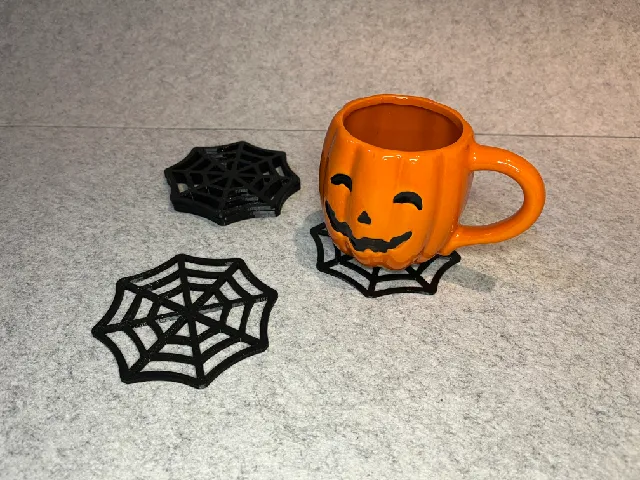 Halloween Spider's Web coaster