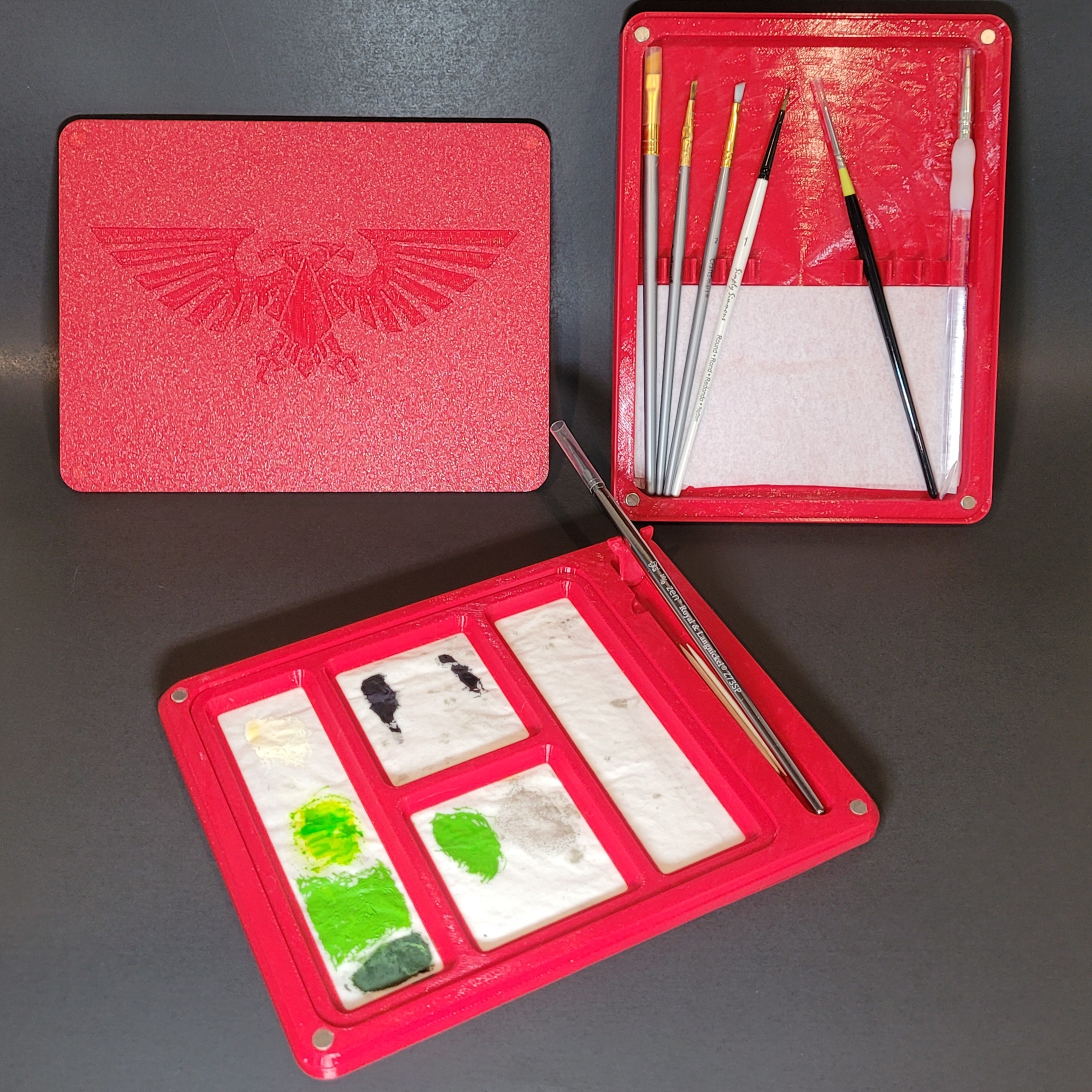 Wet Palette W Brush Holder Storage By CottonsCreations Download 