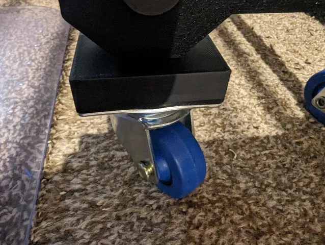 Harbor Freight Caster adapter for Stackable-Glueless Filament Spool Rack