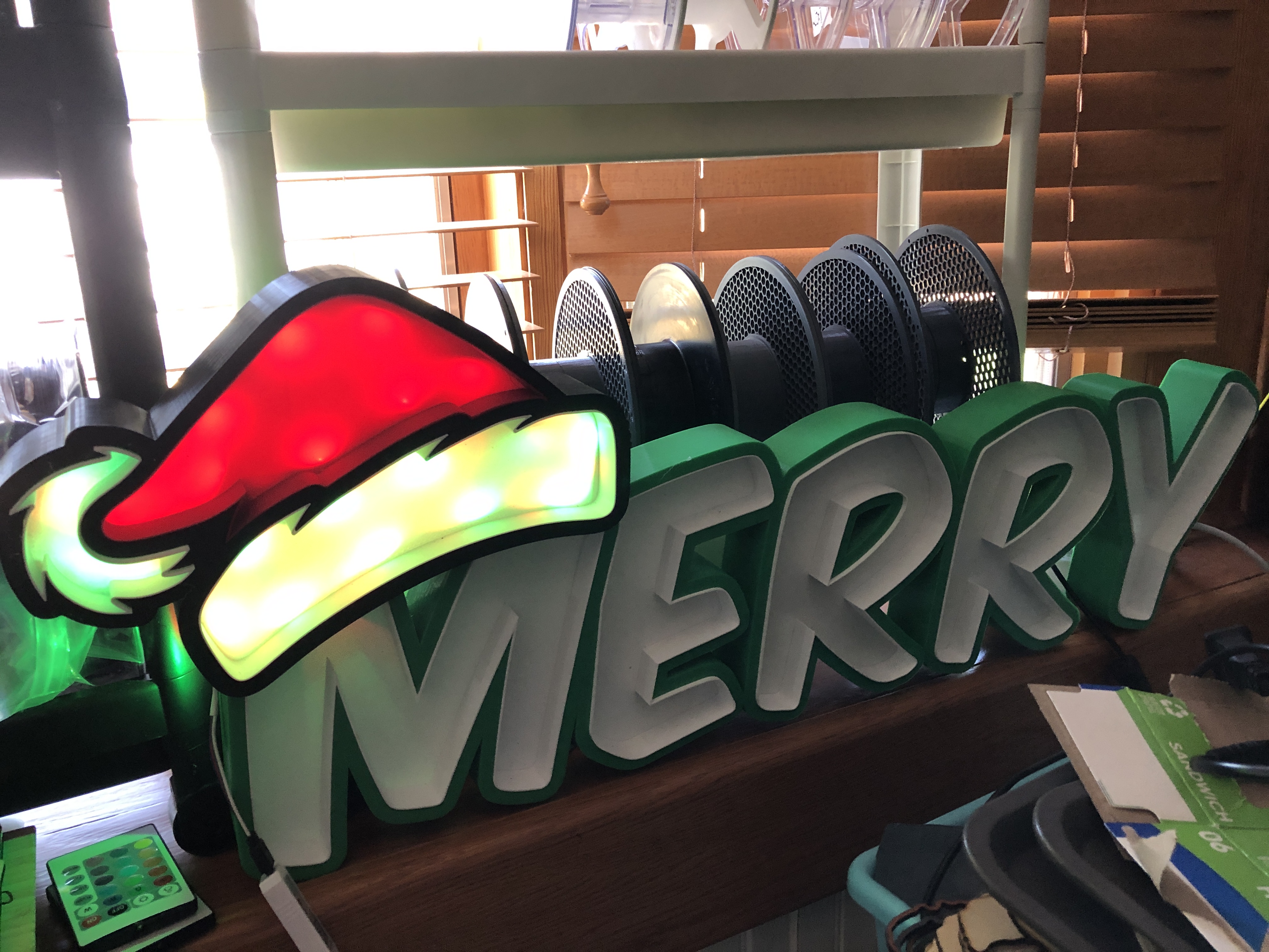 MERRY with a hat on top
