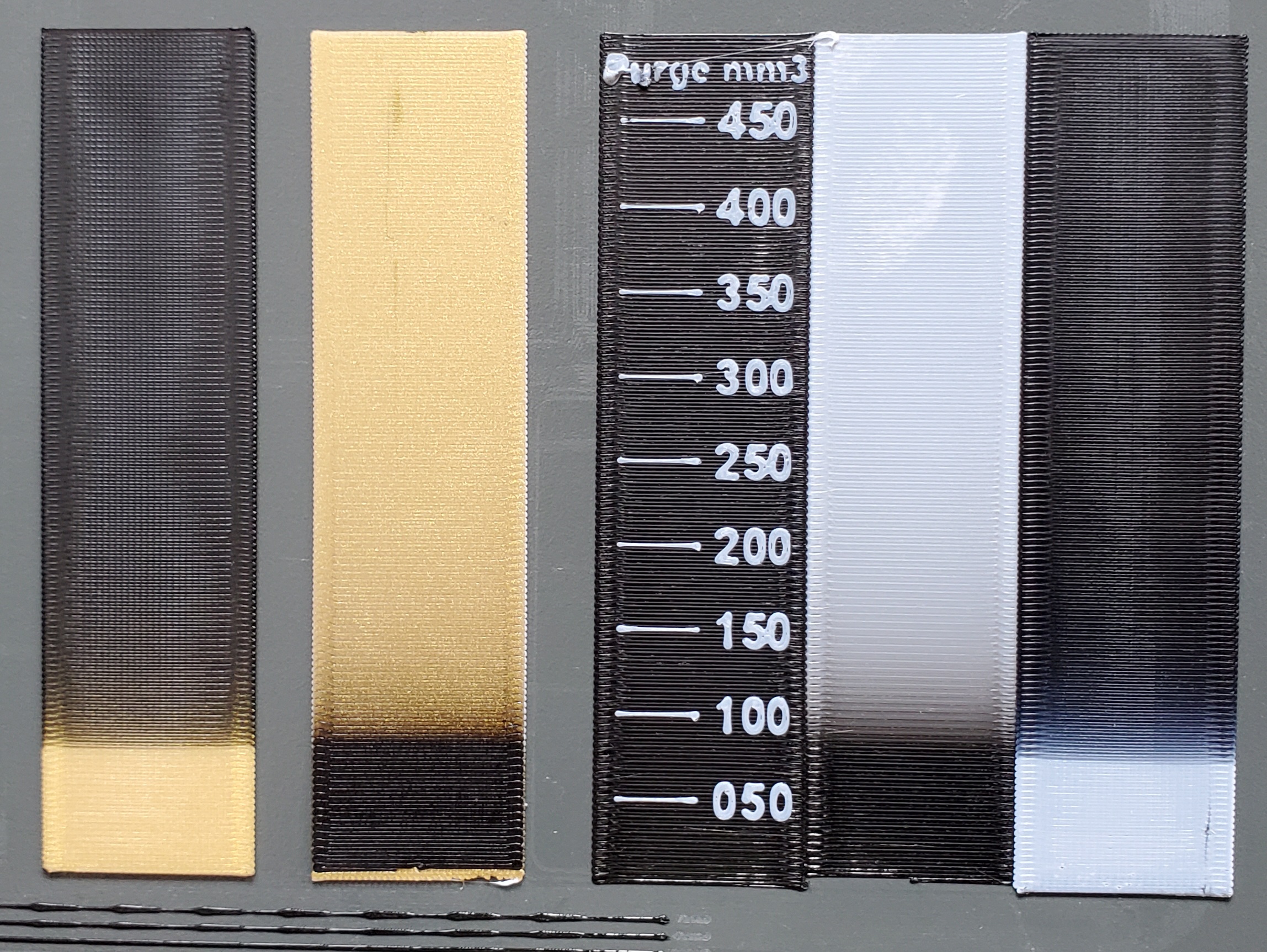 Bambu AMS purge size Calibration (up to 4 colours)
