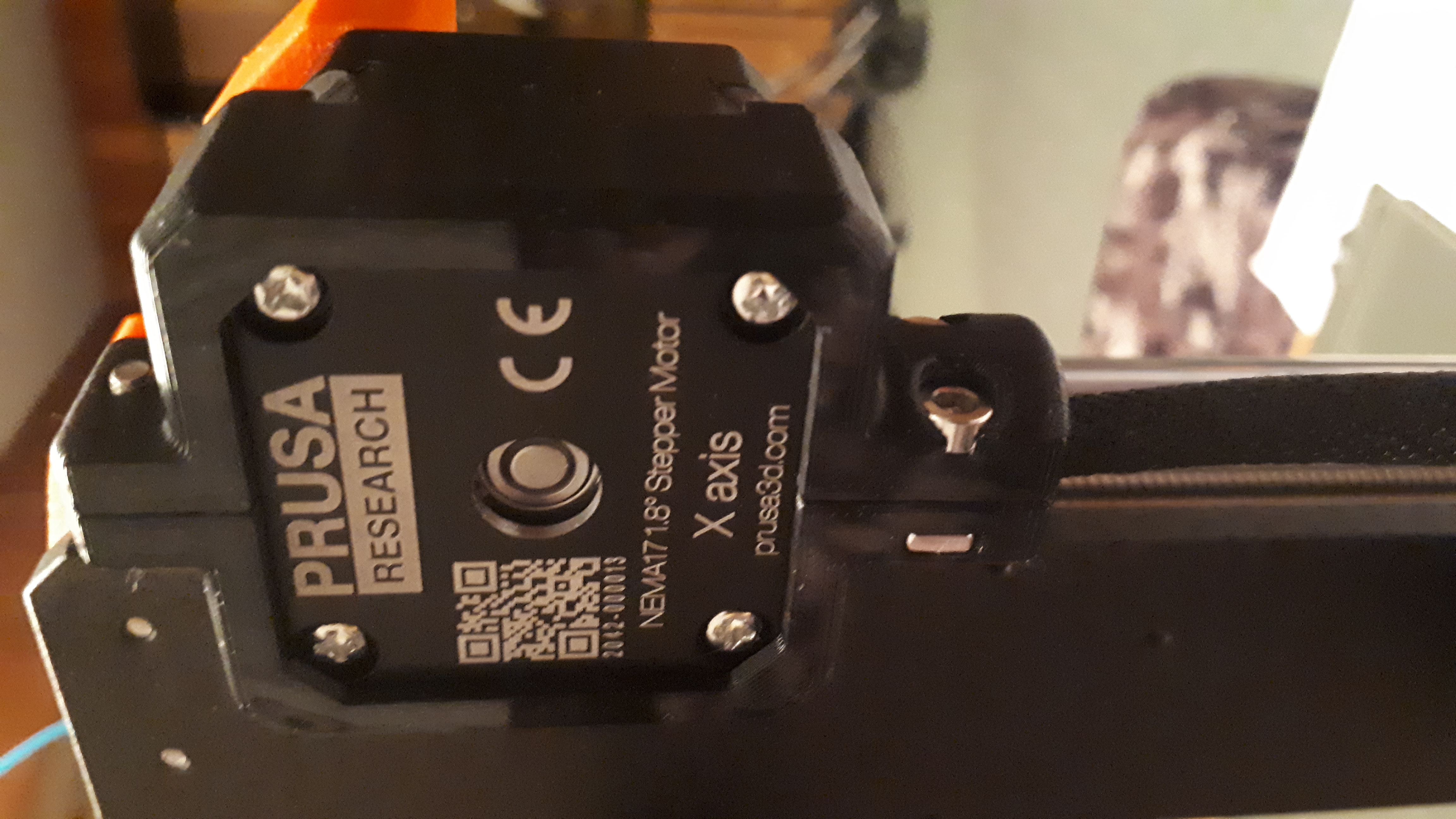 Motor osy X - zajištění vývodů + s páskem