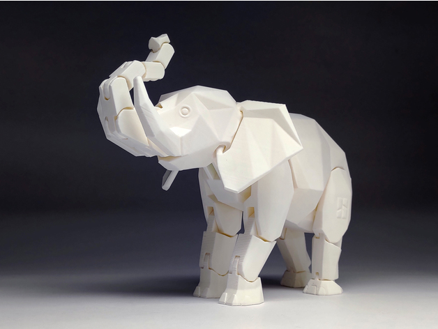 Blank Elephant (by Amao chan on thingyverse) 3D model thumbnail