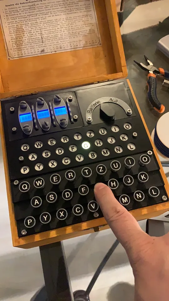 Enigma Machine Replica by Sergio Morales, Download free STL model