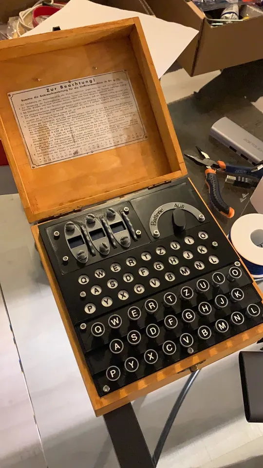 Enigma Machine Replica by Sergio Morales, Download free STL model