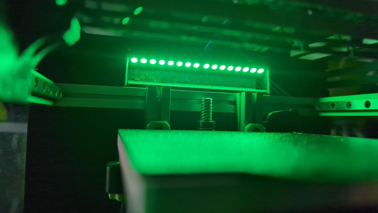 Voron 0.2 Neoxpixel holder for two 8 pixel boards