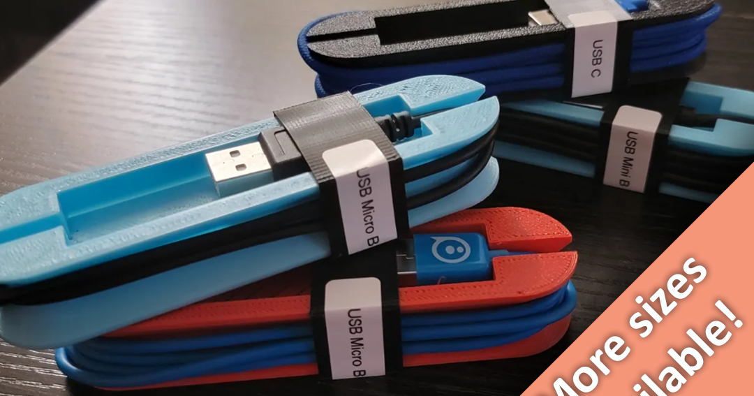 Usb cable storage organizers remixed by k2 kevin makerworld