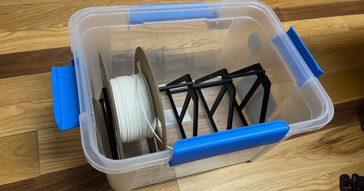 4 Roll Filament Stand for Dry Box by Paul Phillips Download free STL
