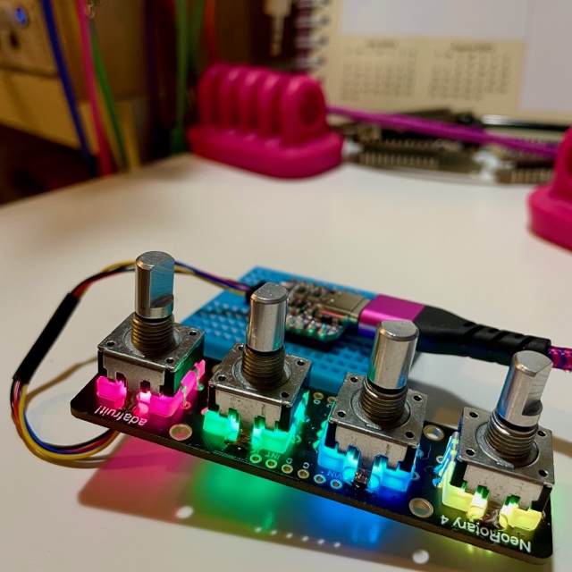 Rotary Encoder Riser for NeoPixel Diffusion