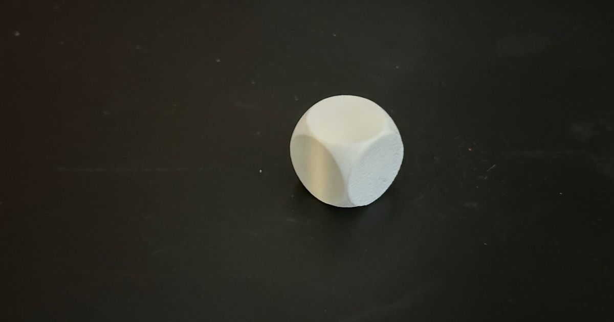 Simple 6 Sided Die by cam_fox | Download free STL model | Printables.com