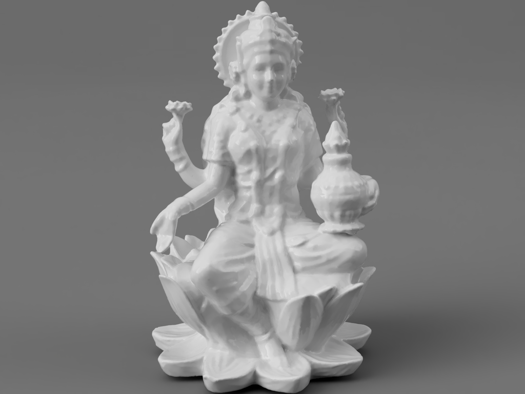 Lakshmi - Goddess of Fortune, on a Lotus