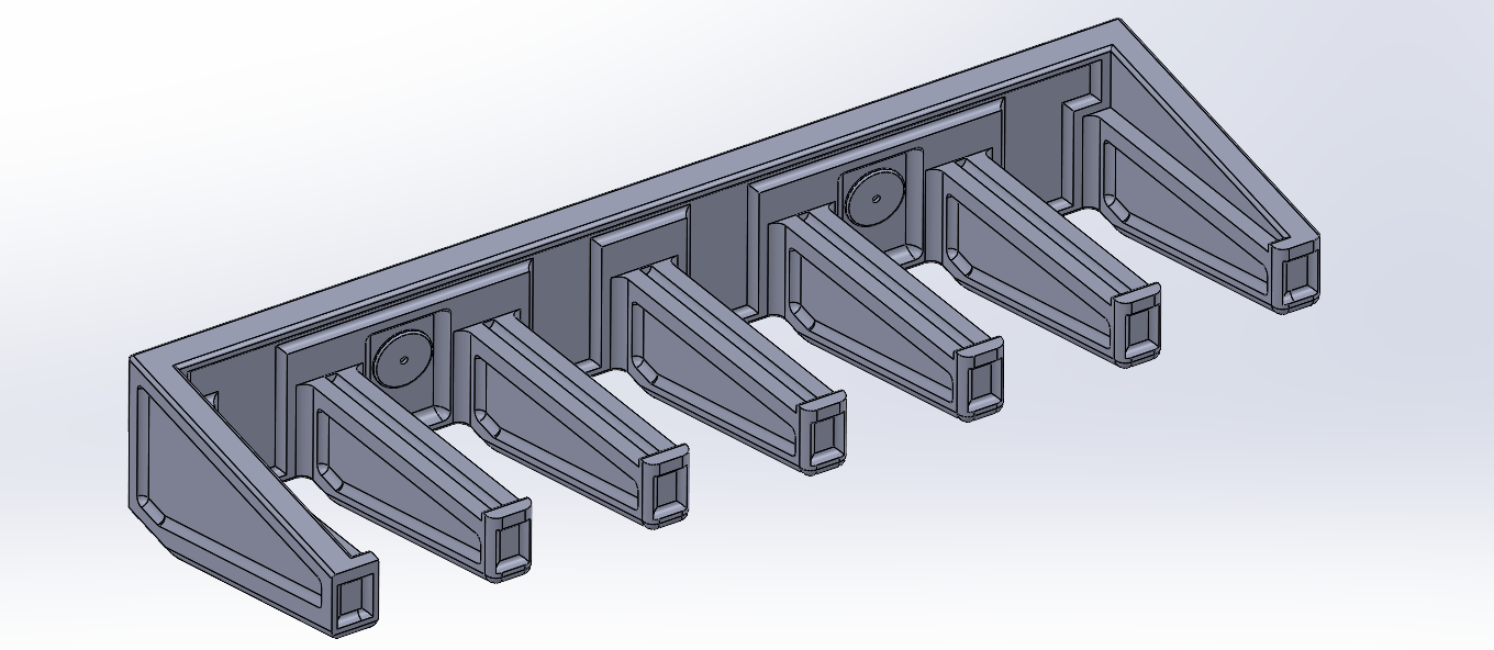 6-Slot AR10 Vertical Mag Holder (Magnet or Screw Mount)