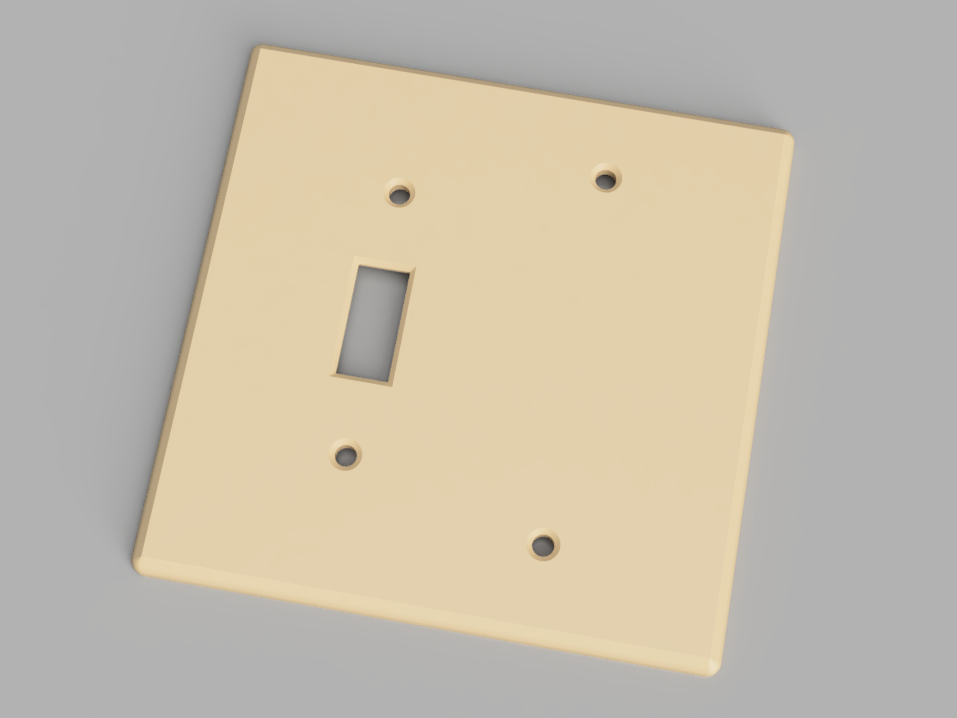 Switch Plate 2 Gang Toggle/Blank by grizzie17 | Download free STL model ...