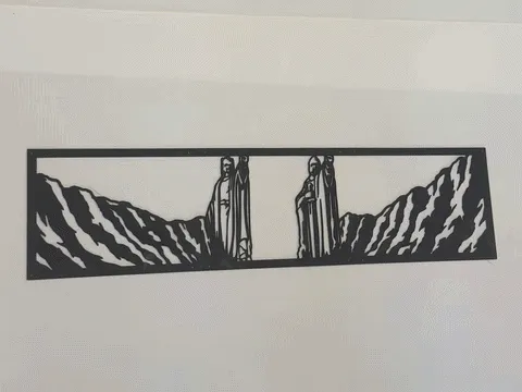 argonath LOTR 2d decorative design 600x150mm printinplace