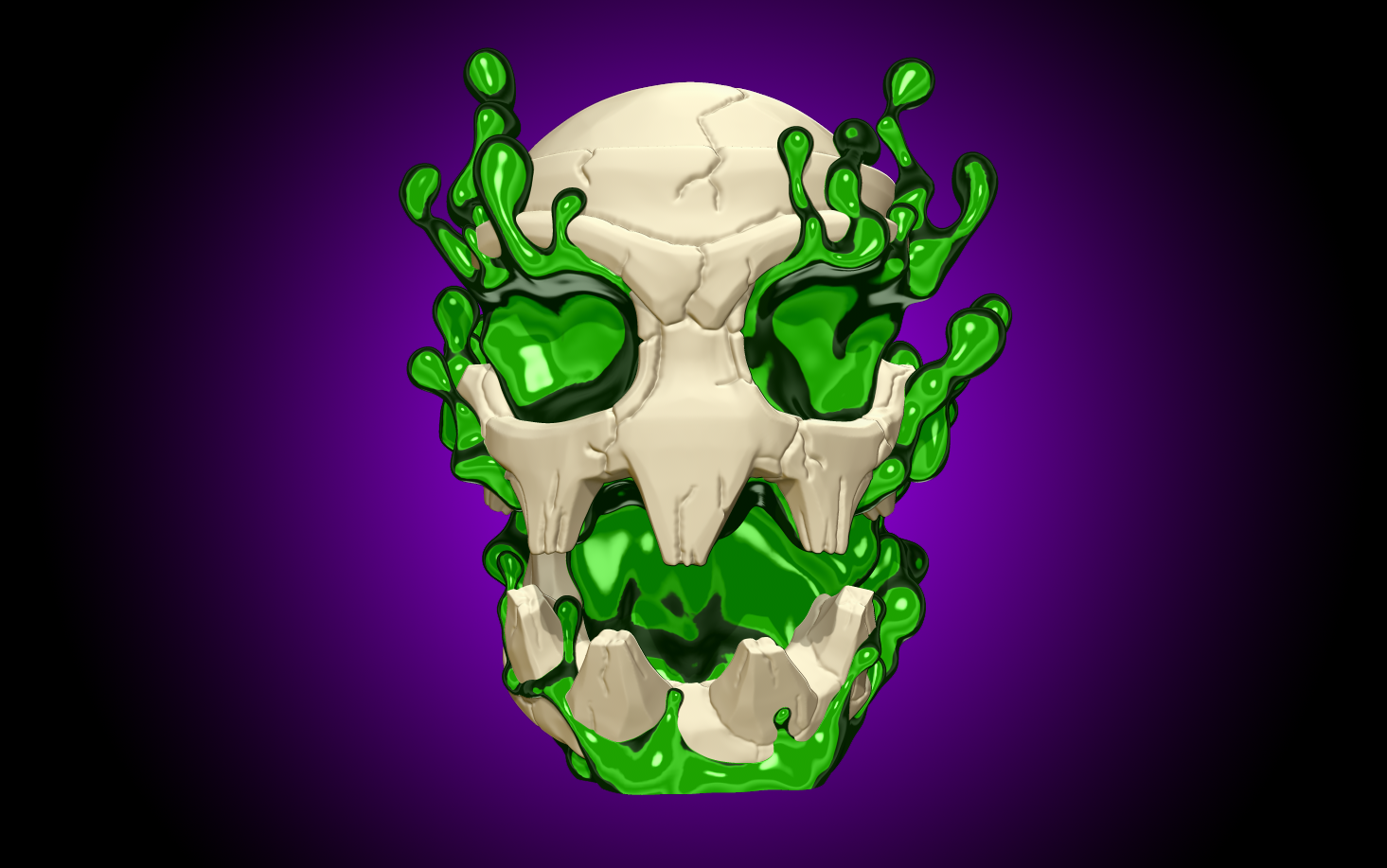 Toxic Alien Skull — miniatura 3