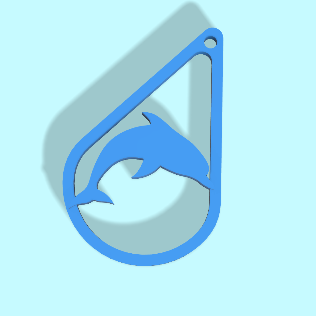 Dolphin Drop Earring