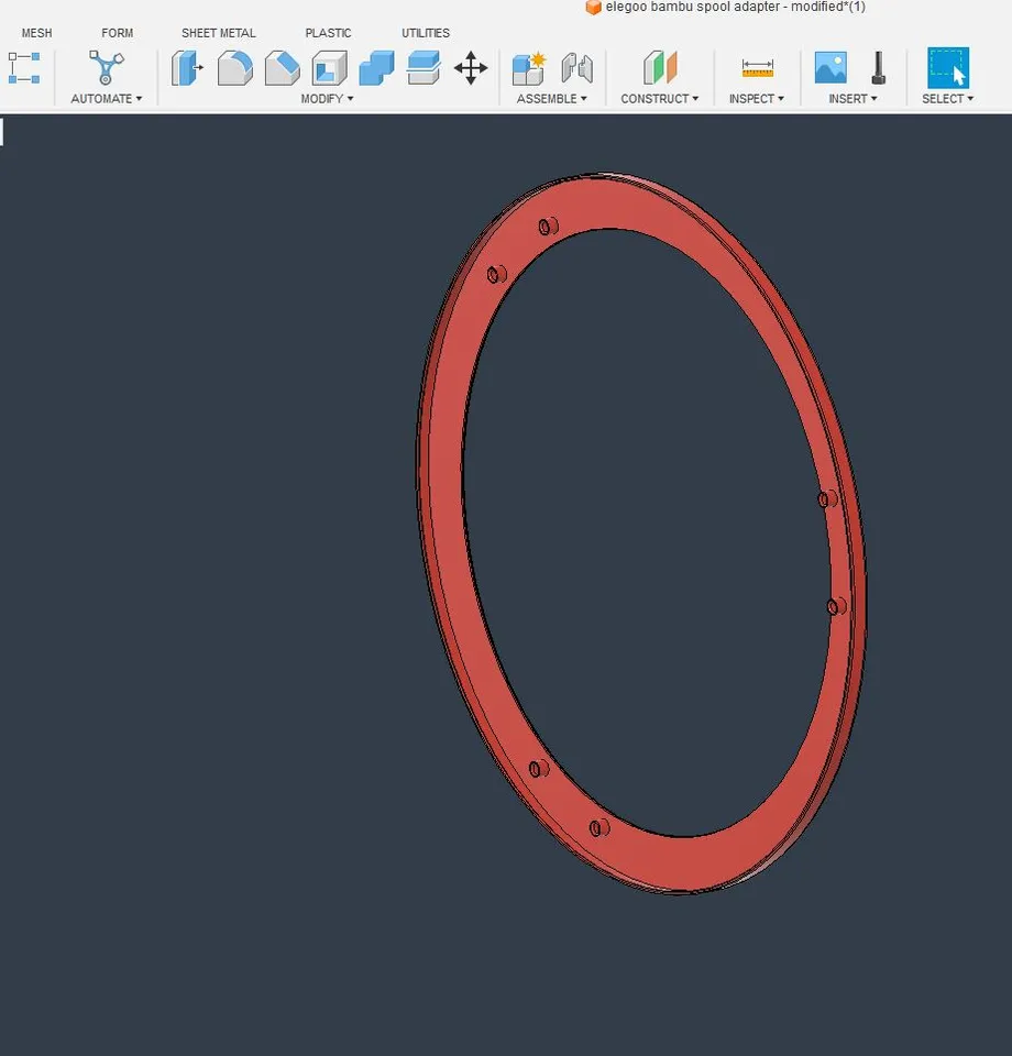 Elegoo Cardboard Spool Adapter Ring For Bambu Lab AMS System by PEZ3D, Download free STL model