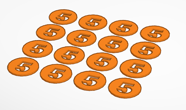 Coins (5)x16 stk