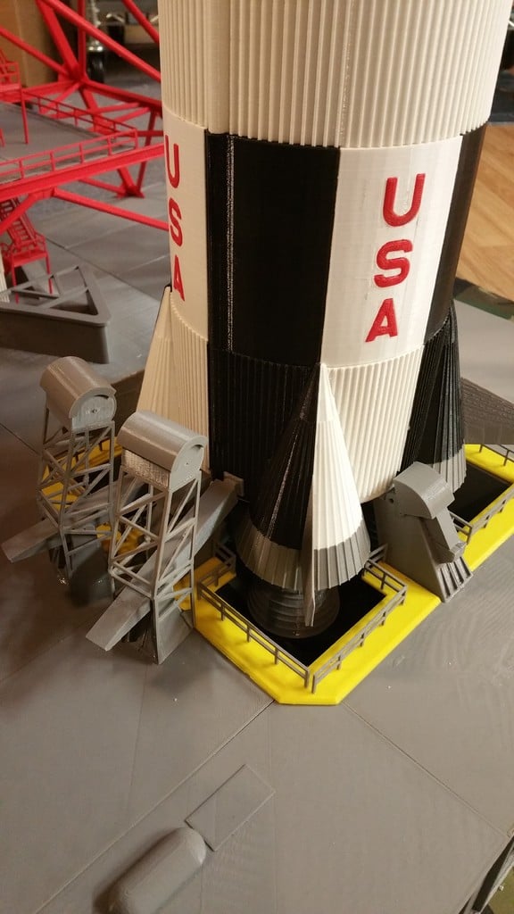 Saturn V Rocket and Gantry by Farscape1111 | Download free STL model ...