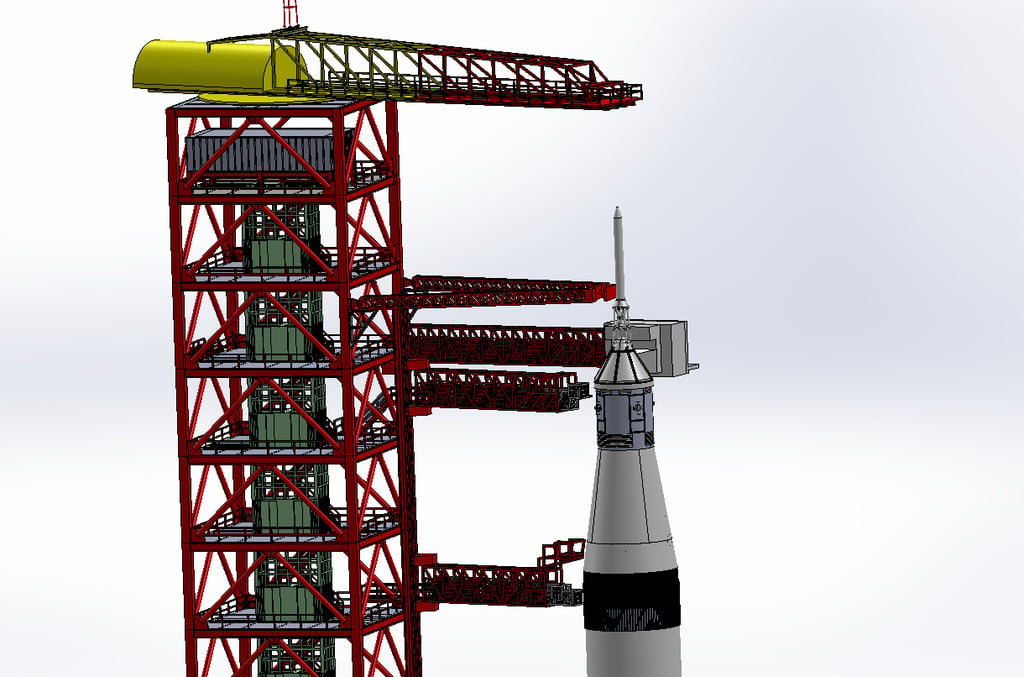 Saturn V Rocket and Gantry by Farscape1111 | Download free STL model ...