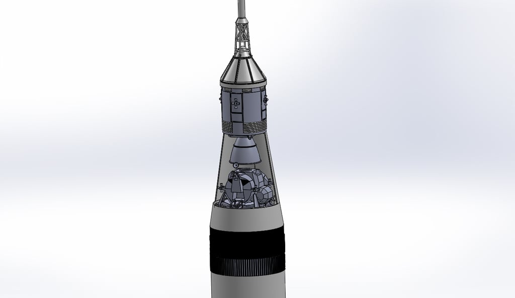 Saturn V Rocket and Gantry by Farscape1111 | Download free STL model ...