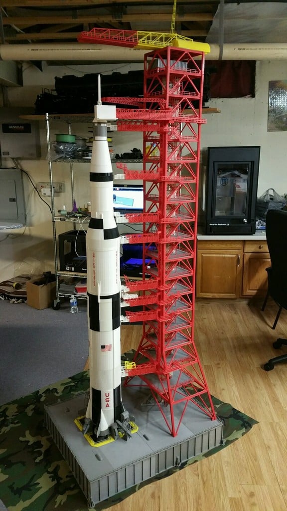 Saturn V Rocket and Gantry