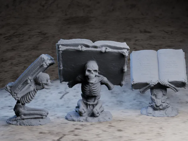 Skeleton Holding Spell Book