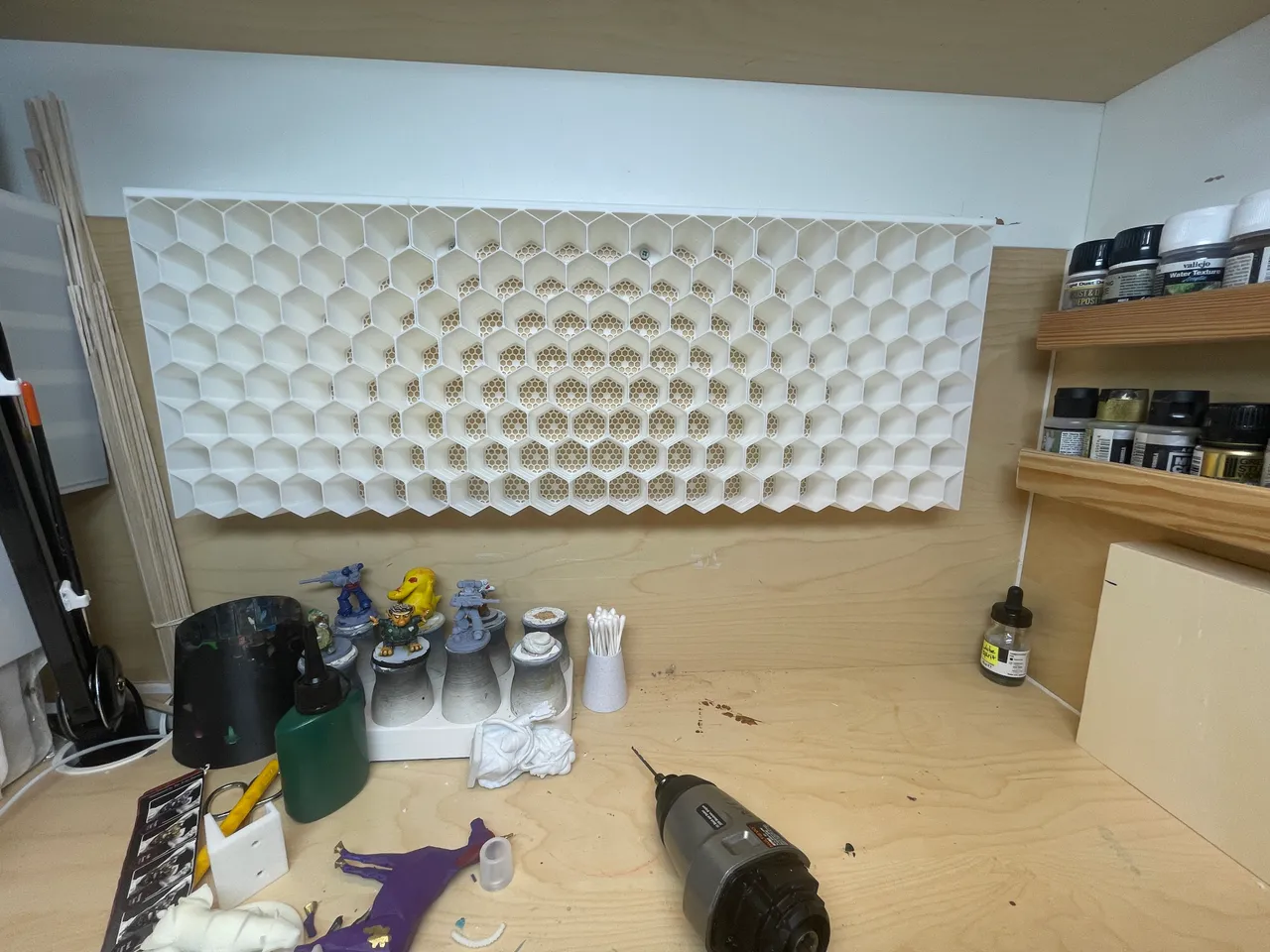 DIY Project: How to Make Hex Hive Craft Paint Storage Organizer