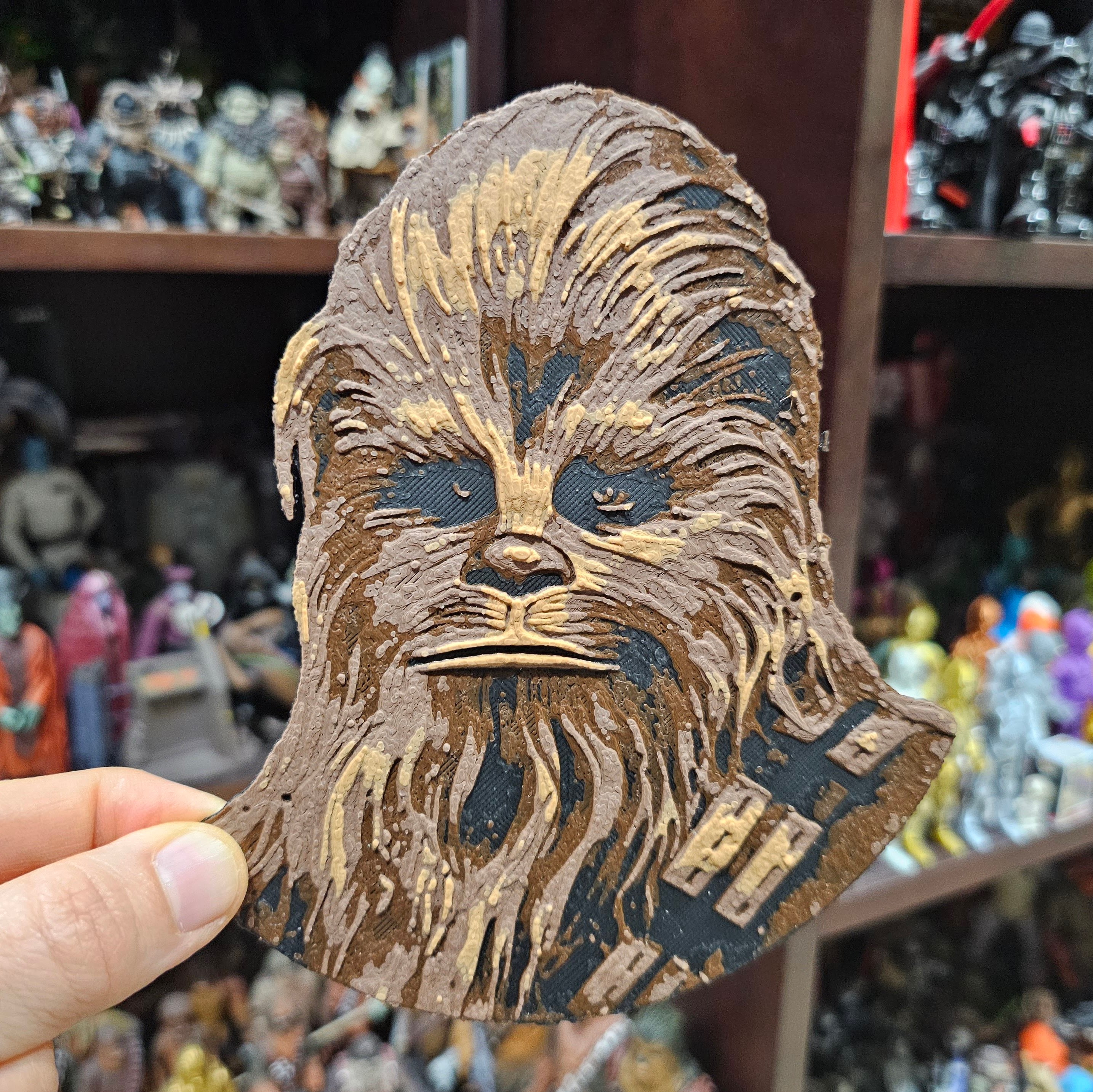 Star Wars (Inspired) "No Combs Allowed" HueForge Chewbacca
