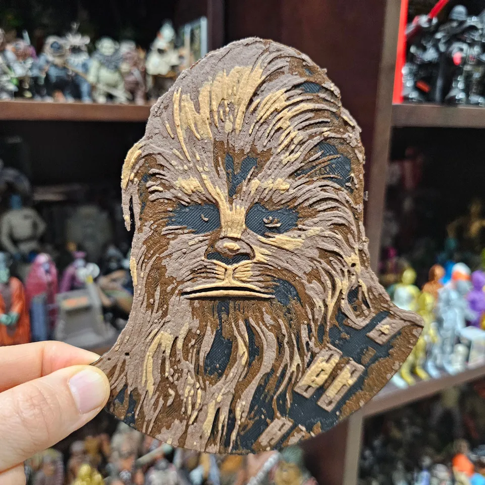 Star Wars (Inspired) No Combs Allowed HueForge Chewbacca by ChrisPirillo, Download free STL model