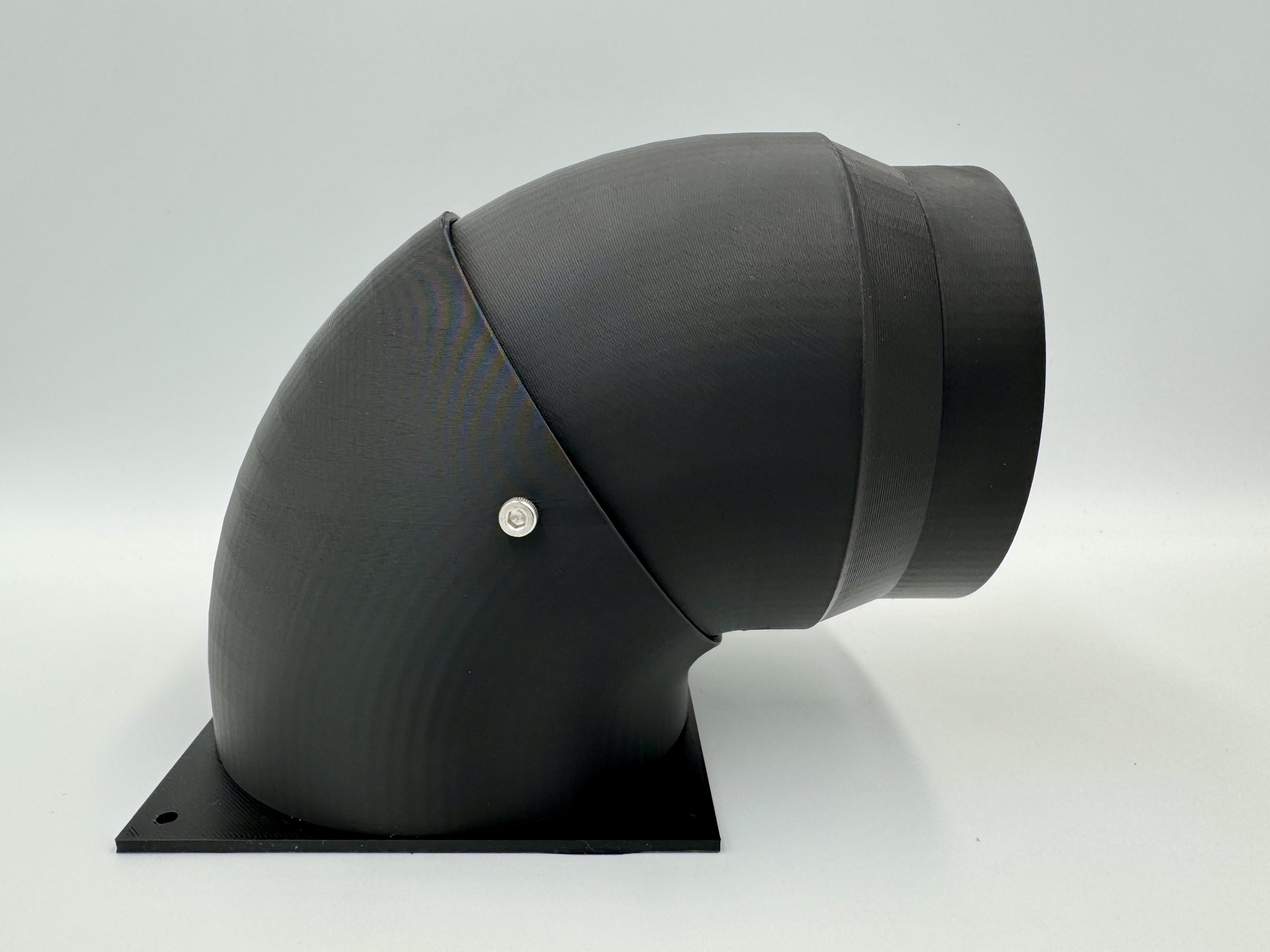 120mm Fan To 100mm Pipe 90 Degree Adaptor