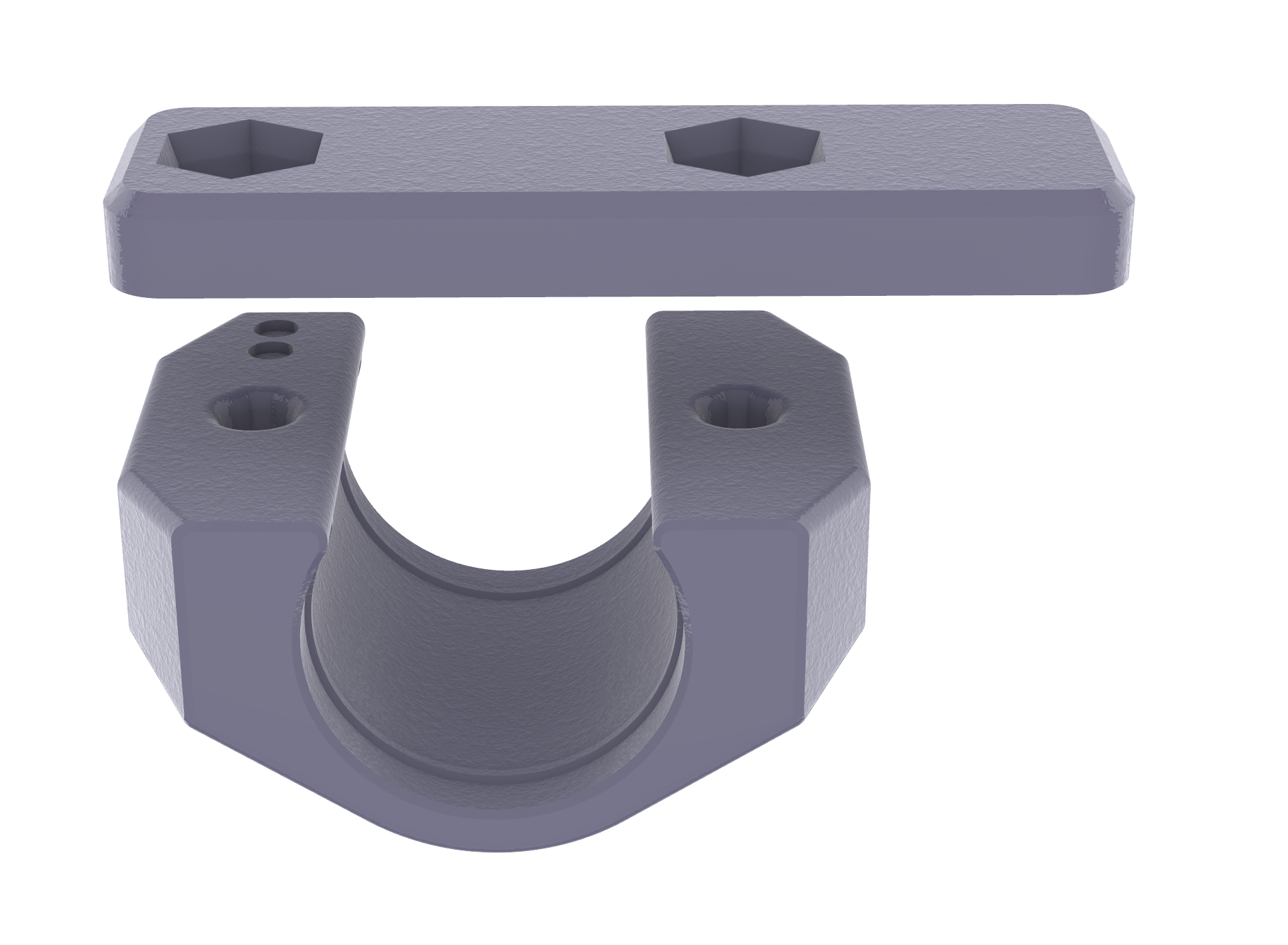 Nut plate to hold Y-axis bearing nuts.