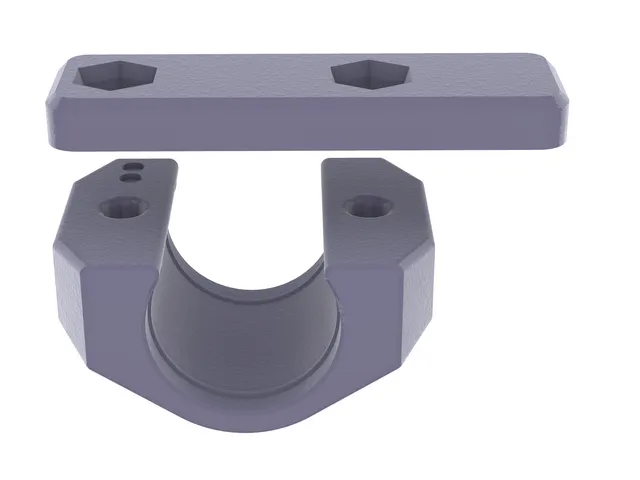 Nut plate to hold Y-axis bearing nuts.